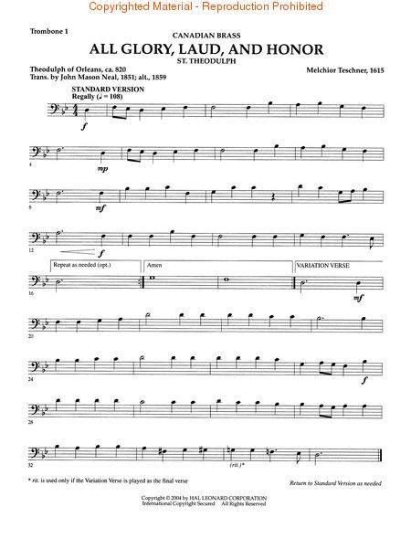 The Canadian Brass - 15 Favorite Hymns - Trombone 1
